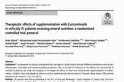 Therapeutic effects of supplementation with Curcuminoids in critically ill patients receiving enteral nutrition