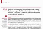 Measuring universal health coverage based on an index of effective coverage of health services in 204 countries and territories, 1990–2019: a systematic analysis for the Global Burden of Disease Study 2019